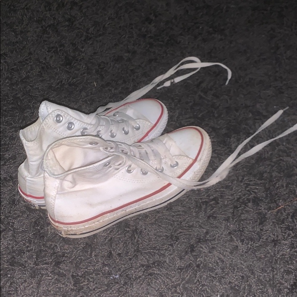 White Hightop Converse